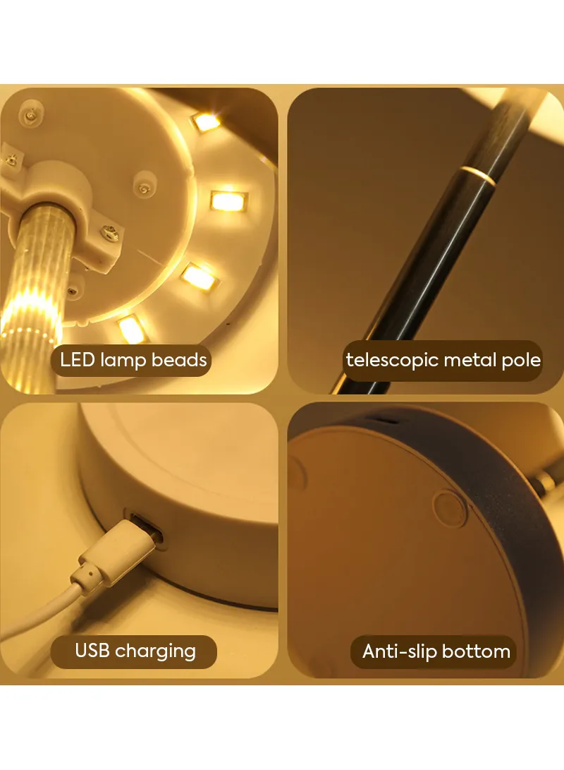 Portable LED Outdoor Table Lamp - Rechargeable, Water Resistant & Dimmable Camping Lantern with — photo 4