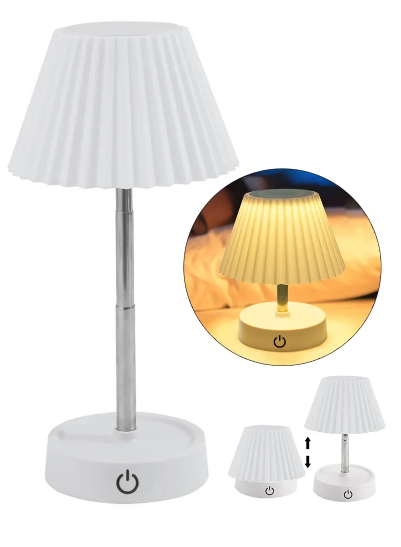 Portable LED Outdoor Table Lamp - Rechargeable, Water Resistant & Dimmable Camping Lantern with