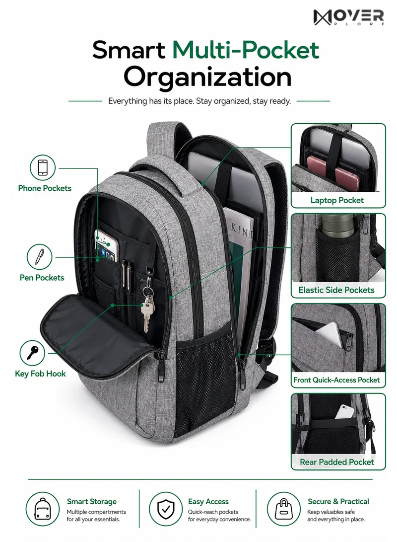 Durable Polyester Bag with USB Port & Padded Compartments — photo 4