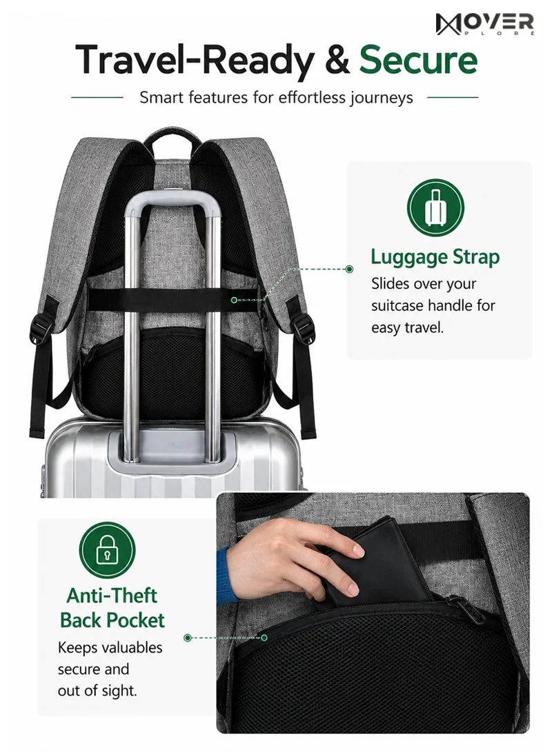Durable Polyester Bag with USB Port & Padded Compartments β photo 5