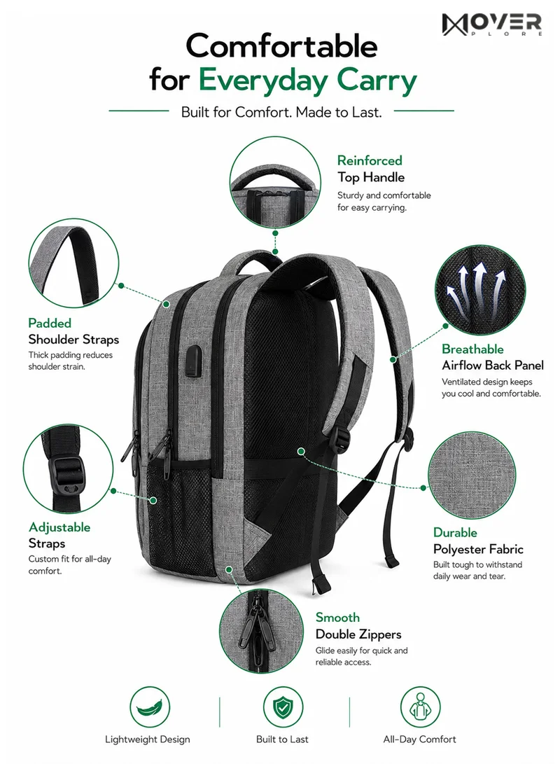 Durable Polyester Bag with USB Port & Padded Compartments — photo 6