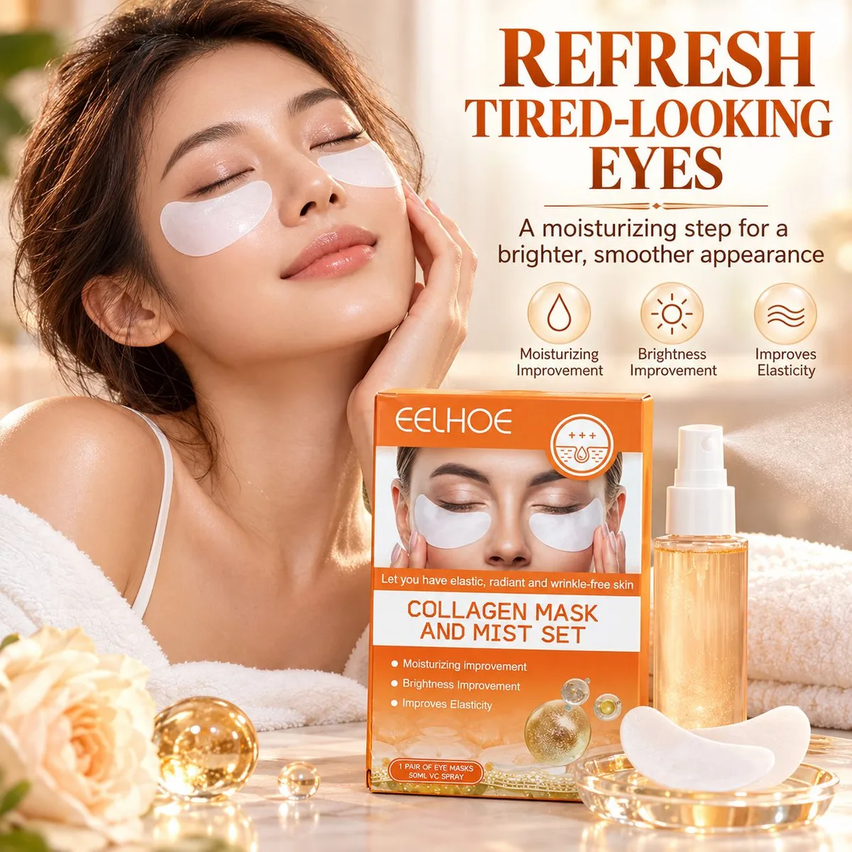 EELHOE Collagen Eye Mask & Vitamin C Mist Set – 1 Pair + 50ml — photo 6