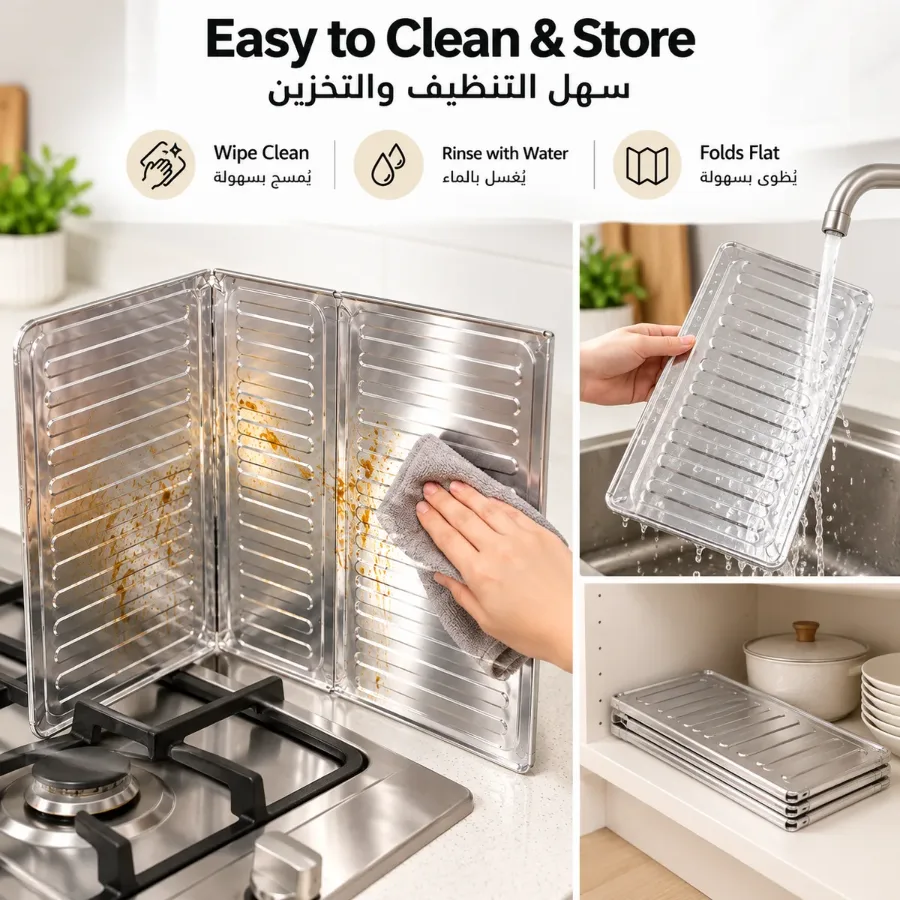 3 Sided Oil Splatter Guard |for Frying Stove Splatter Guard Anti Oil β photo 5