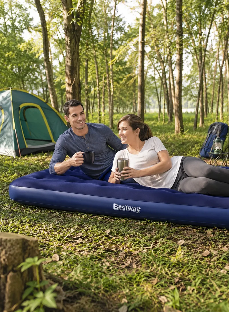 191x137x22cm Inflatable Flocked Double Air Mattress, Portable Sleeping Bed 67002 β photo 3