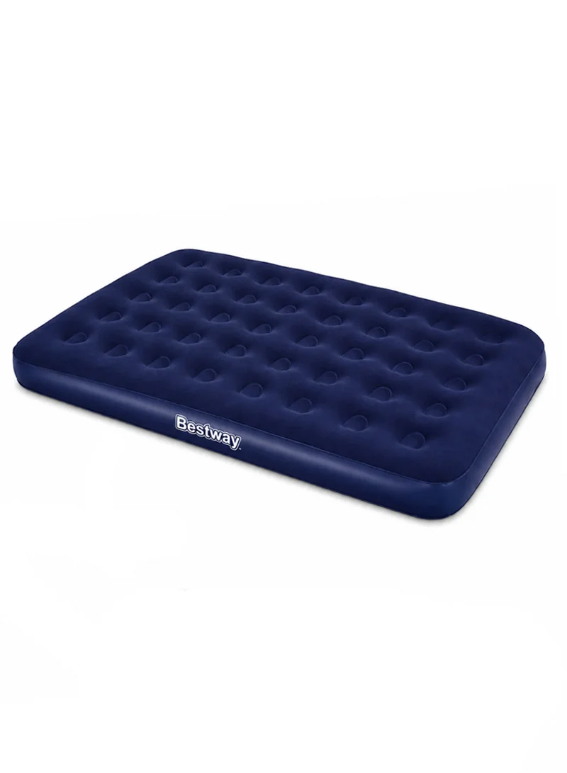 191x137x22cm Inflatable Flocked Double Air Mattress, Portable Sleeping Bed 67002