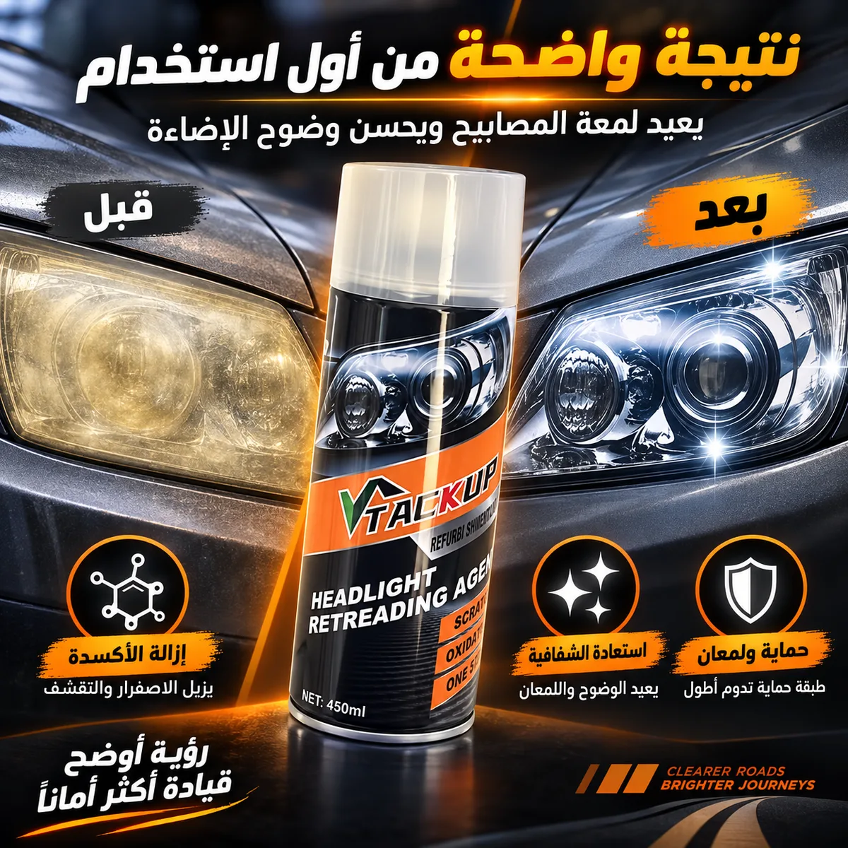 Headlight Cleaner & Polish Spray 450 ML β photo 2