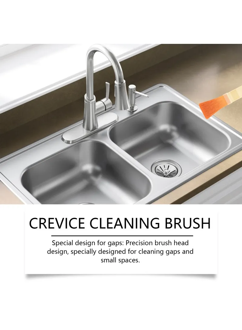 6Pcs Gap Cleaning Brush Set for Crevice / Small Space, PP Handle Nylon Bristles — photo 2