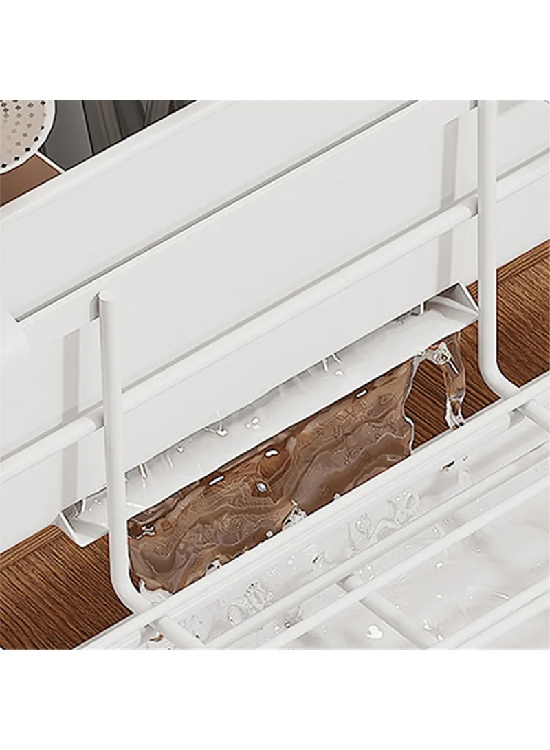 Retractable Kitchen Dish Bowl Drain Rack Carbon Steel Countertop Sink Storage Rack - Black β photo 6