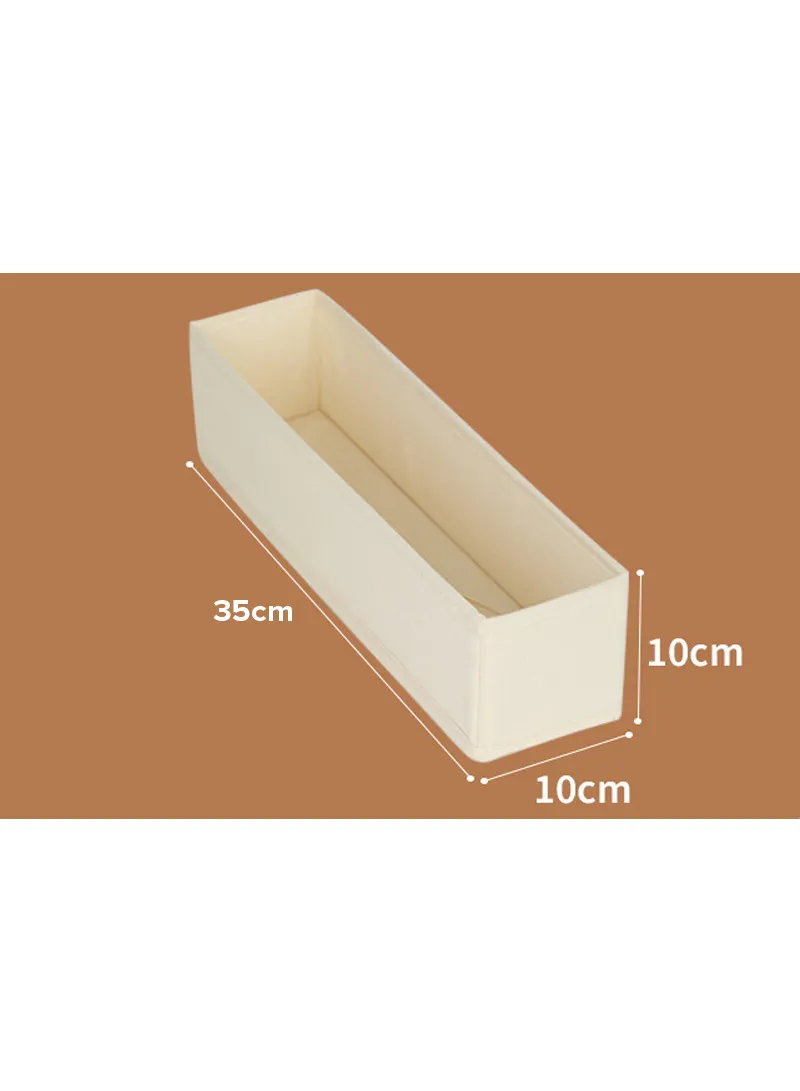 Portable Durable & Sturdy Cotton Storage Box, Multi-Purpose Linen Storage Organizer Box - Beige β photo 2
