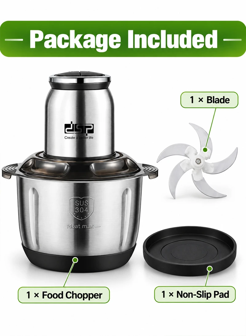 5L High Power Food Chopper, Adjustable Speed Food Processor — photo 7