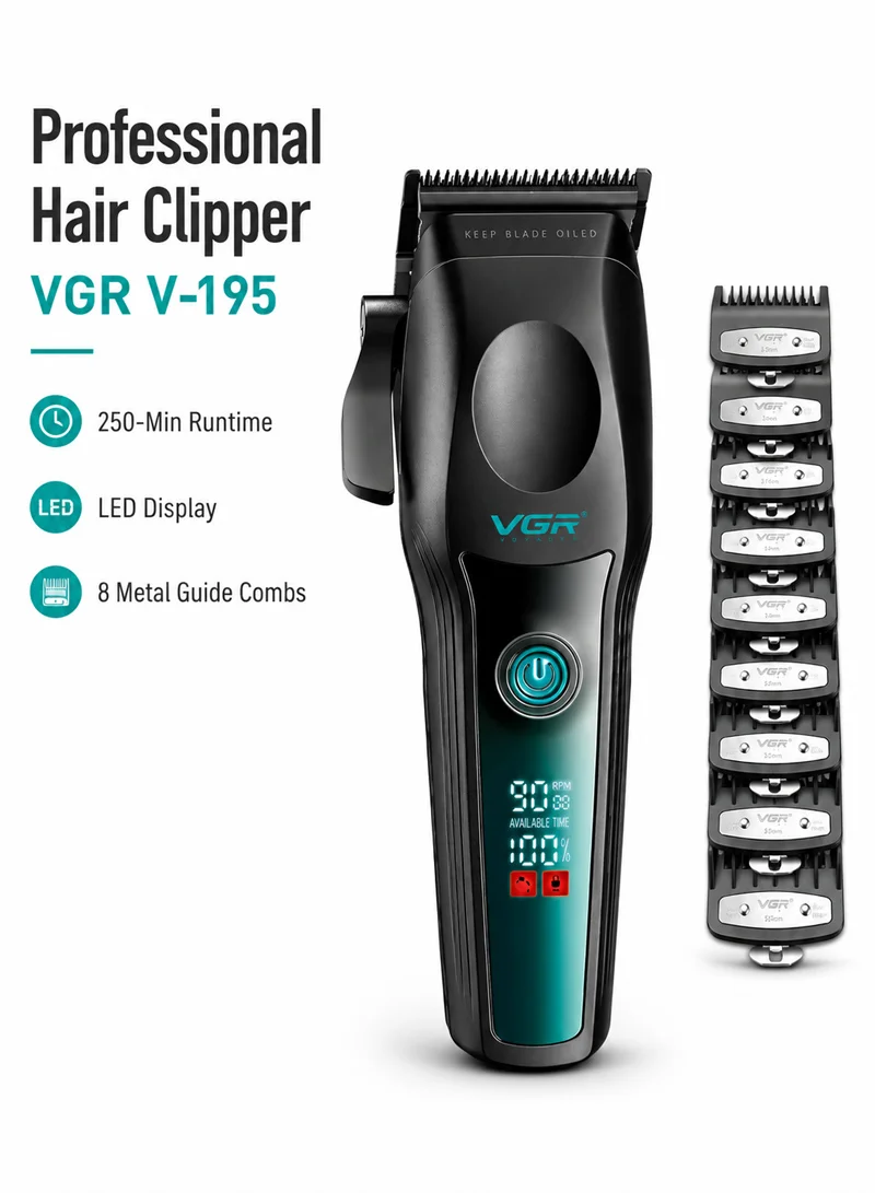 Professional Rechargeable Hair Clipper & Shaver with Adjustable Taper Lever & LED Display β photo 7