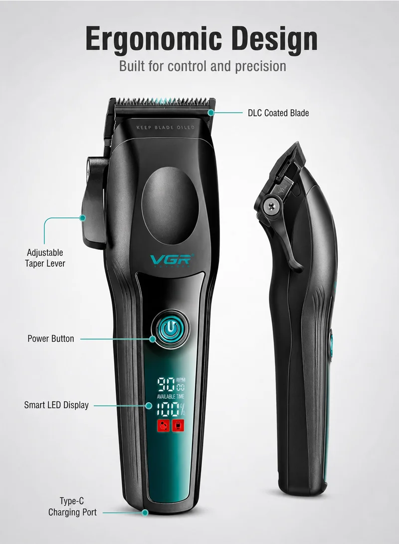 Professional Rechargeable Hair Clipper & Shaver with Adjustable Taper Lever & LED Display β photo 8