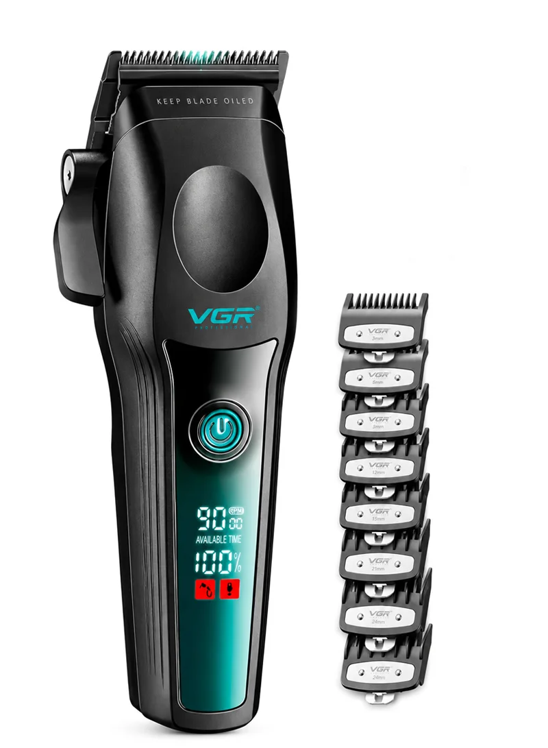 Professional Rechargeable Hair Clipper & Shaver with Adjustable Taper Lever & LED Display