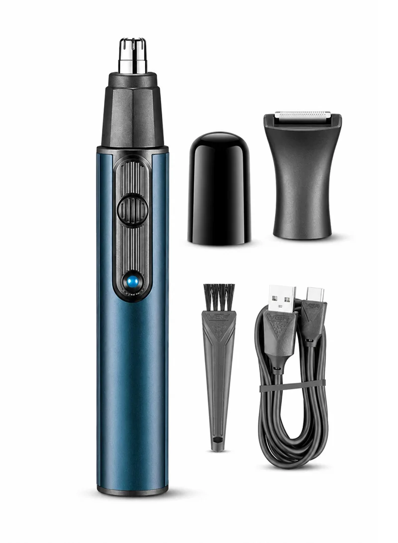 2-in-1 Professional Nose & Hair Trimmer, Rechargeable Body Trimmer Sideburn & Ear Trimmer β Blu β photo 2