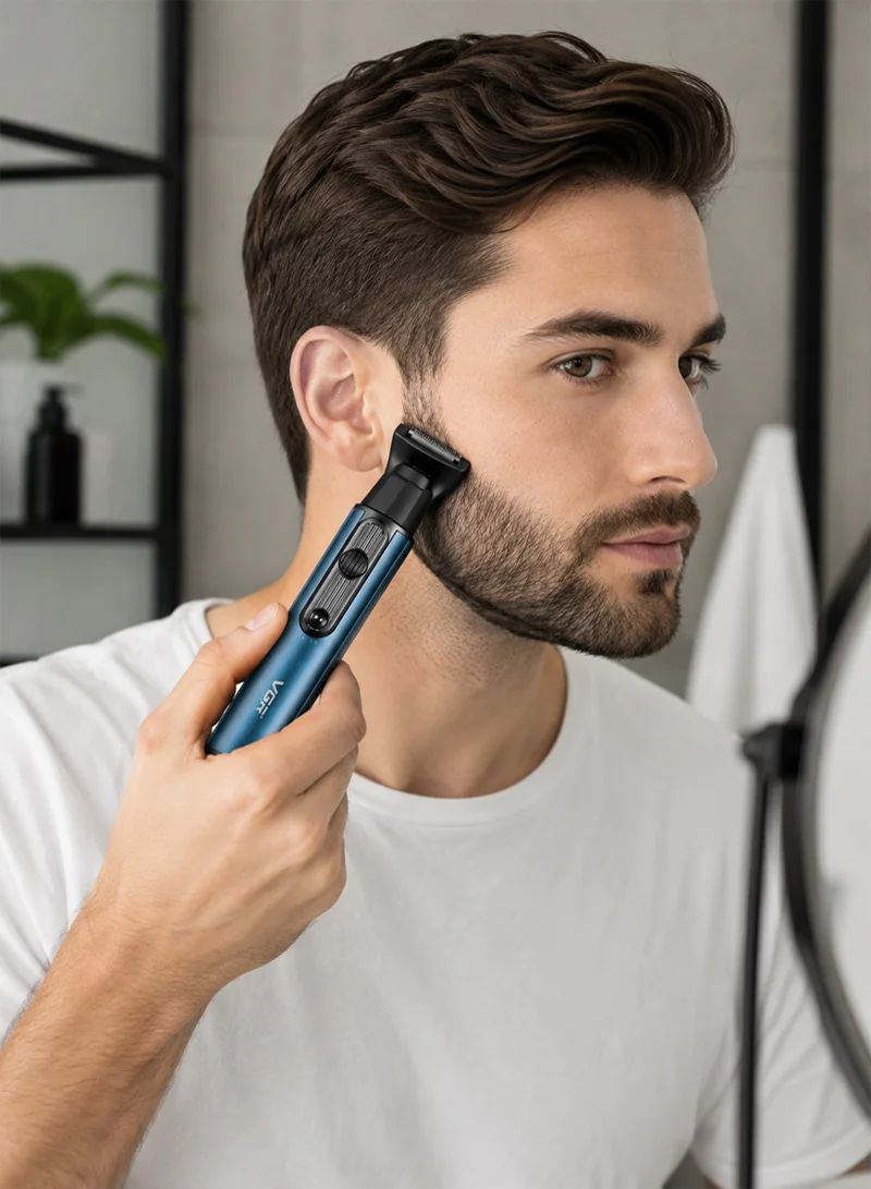 2-in-1 Professional Nose & Hair Trimmer, Rechargeable Body Trimmer Sideburn & Ear Trimmer β Blu β photo 7
