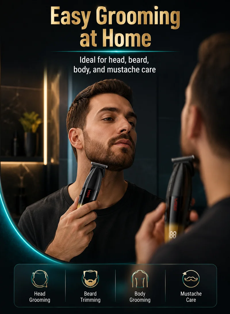 Professional Rechargeable Hair Trimmer With Grooming Accessories — photo 3