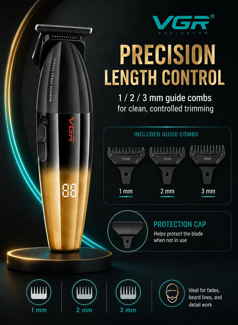 Professional Rechargeable Hair Trimmer With Grooming Accessories — photo 4