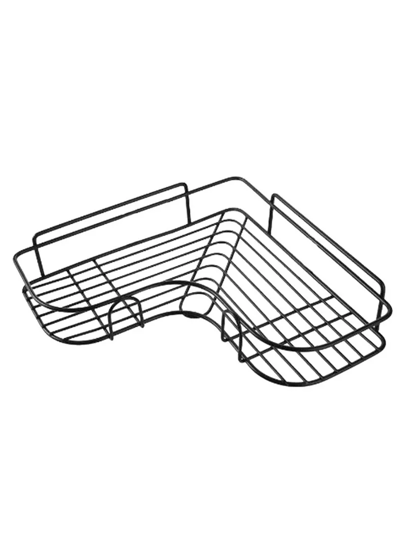 Bathroom Organization Corner Shelf With Side Hanger - White — photo 4