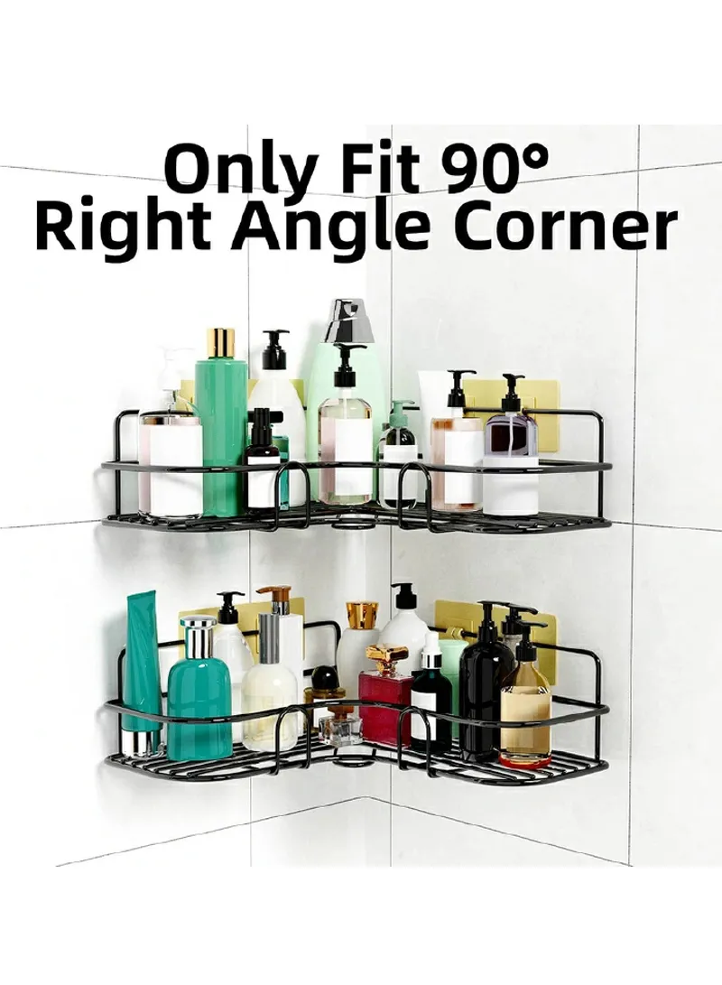 Bathroom Organization Corner Shelf With Side Hanger - White β photo 7