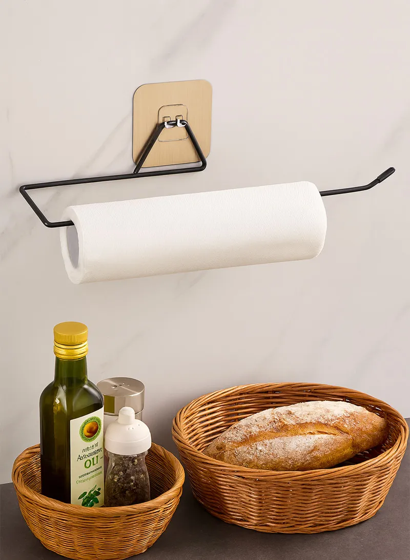 Multipurpose Self Adhesive Wall Mounted Hanger for Tissue & Towel Holder Rack for Bathroom & Ki — photo 7