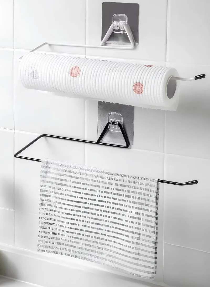 Multipurpose Self Adhesive Wall Mounted Hanger for Tissue & Towel Holder Rack for Bathroom & Ki β photo 2