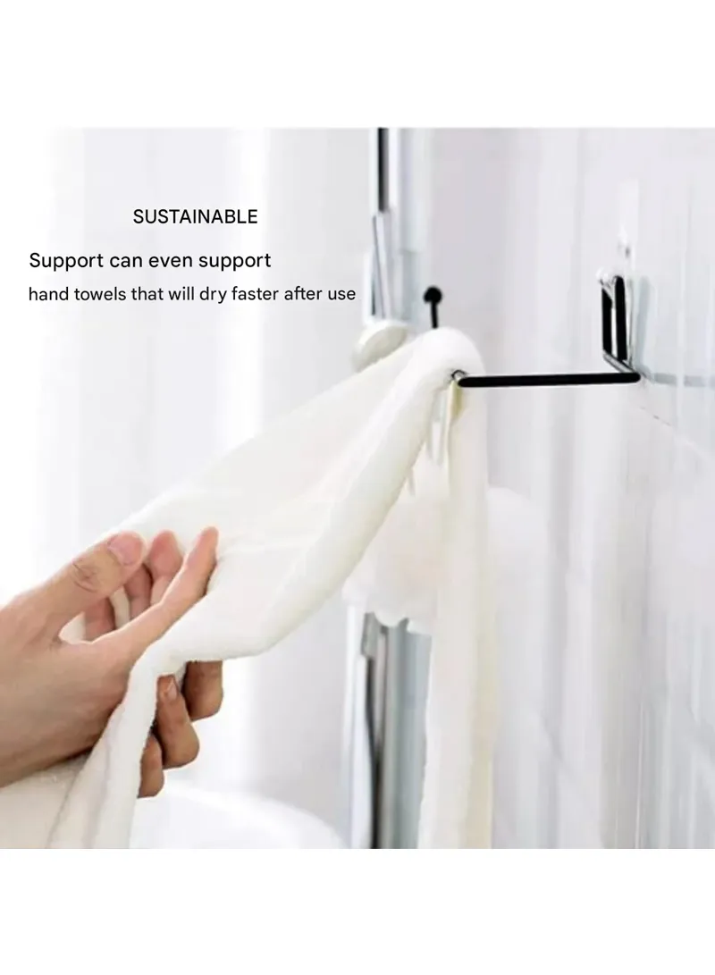Multipurpose Self Adhesive Wall Mounted Hanger for Tissue & Towel Holder Rack for Bathroom & Ki β photo 5