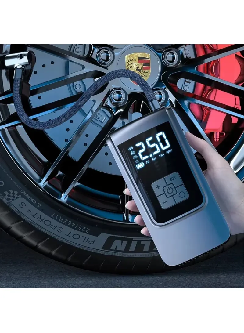 Portable Car Tire Inflator Digital Display Air Compressor Smart Pressure Gauge β photo 2