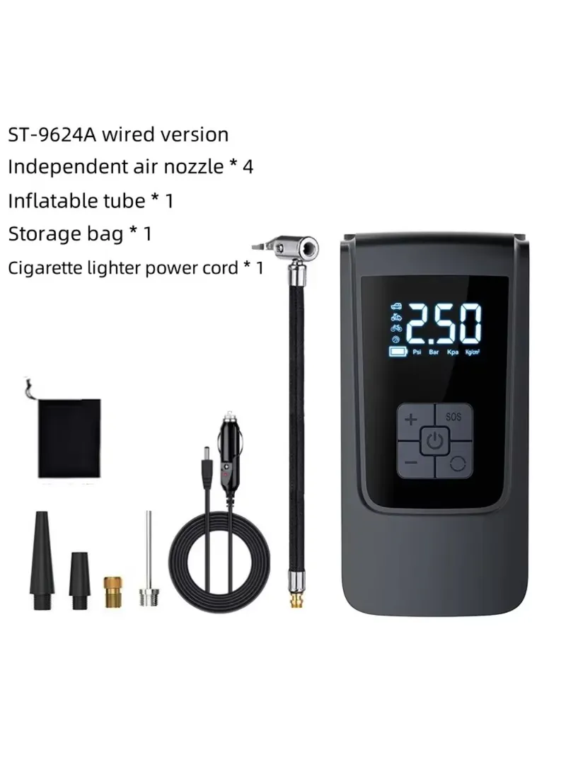 Portable Car Tire Inflator Digital Display Air Compressor Smart Pressure Gauge β photo 3
