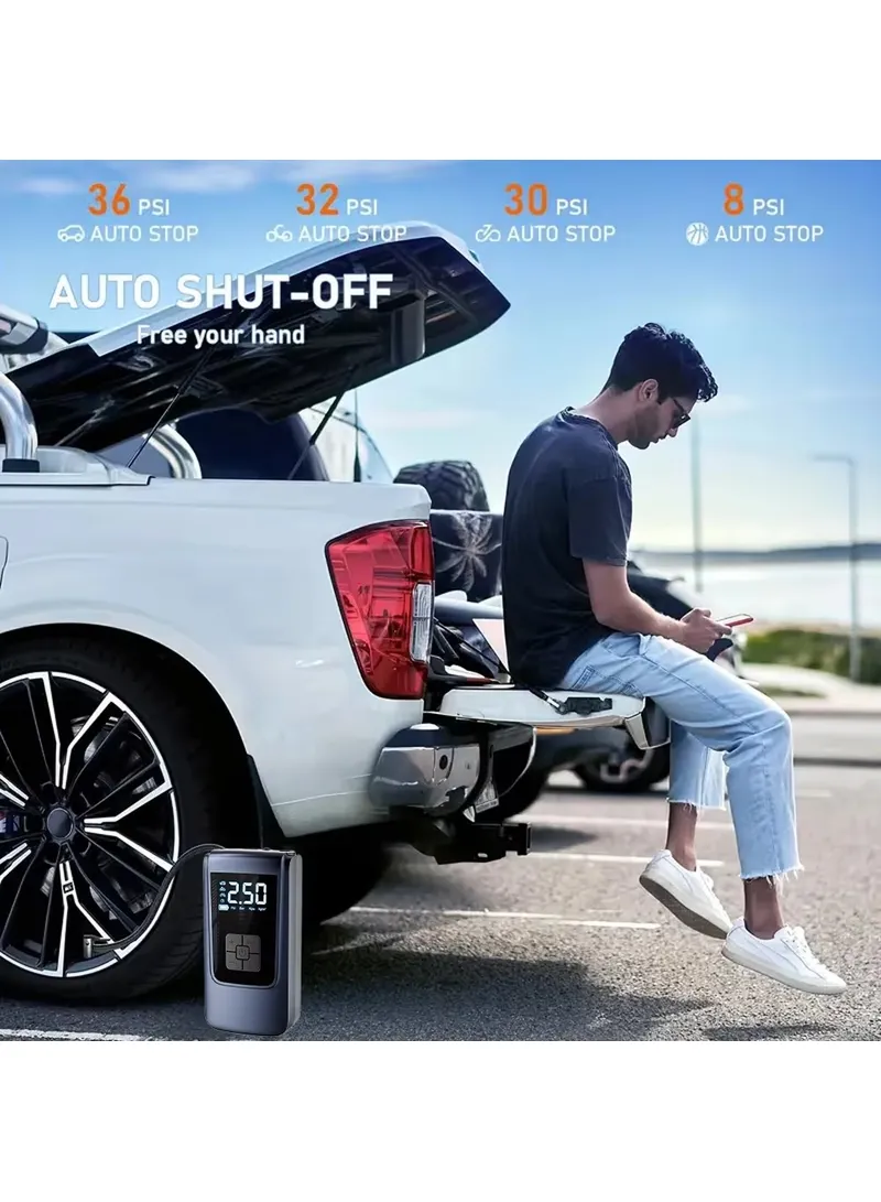 Portable Car Tire Inflator Digital Display Air Compressor Smart Pressure Gauge β photo 5
