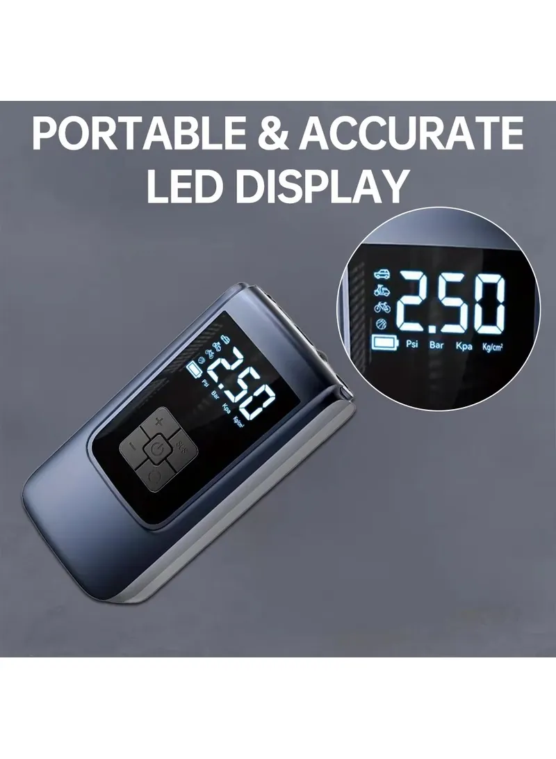 Portable Car Tire Inflator Digital Display Air Compressor Smart Pressure Gauge β photo 6