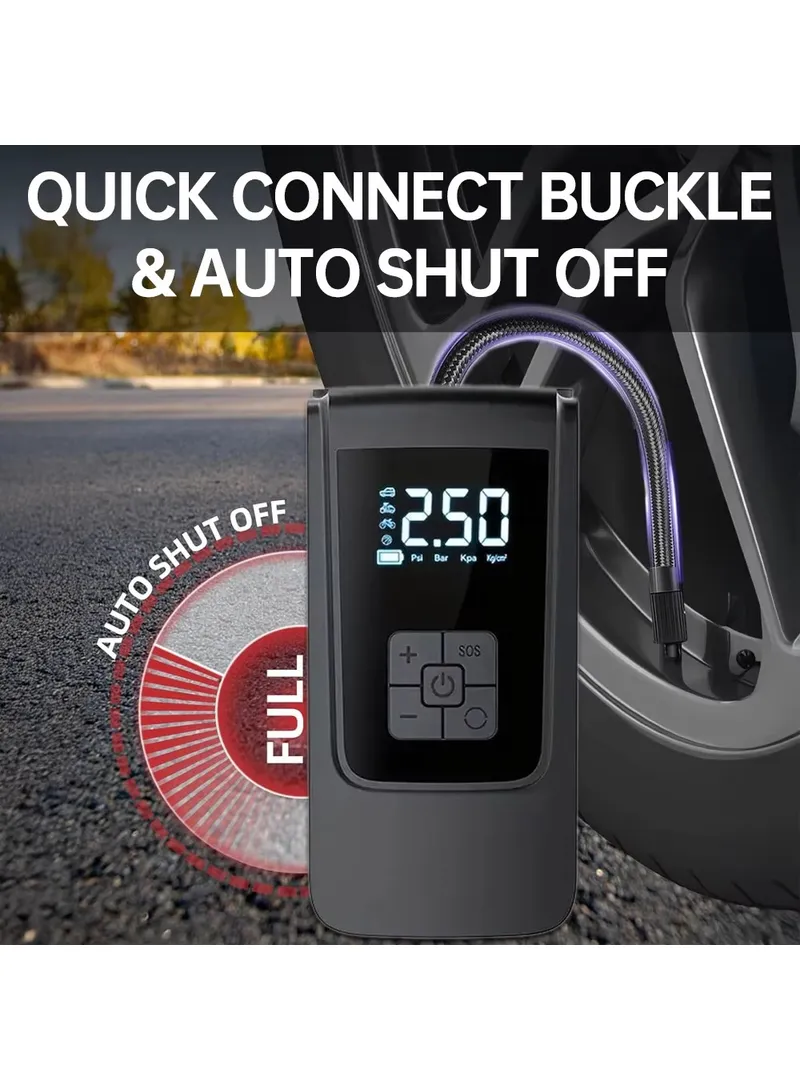 Portable Car Tire Inflator Digital Display Air Compressor Smart Pressure Gauge β photo 9