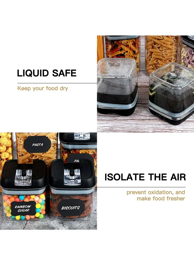 7Pcs Transparent Airtight Food Storage Canisters with Durable Plastic Lids — photo 3