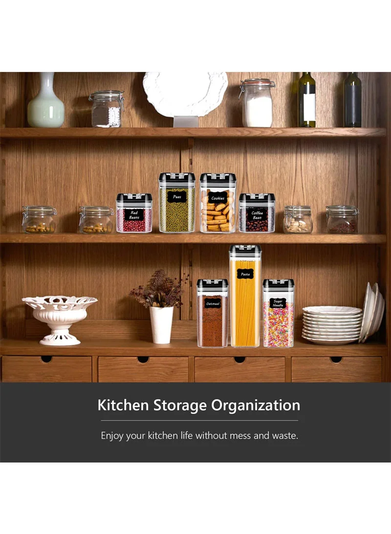 7Pcs Transparent Airtight Food Storage Canisters with Durable Plastic Lids β photo 4