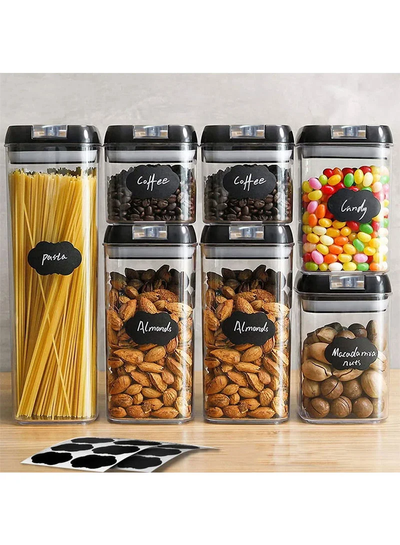 7Pcs Transparent Airtight Food Storage Canisters with Durable Plastic Lids β photo 6