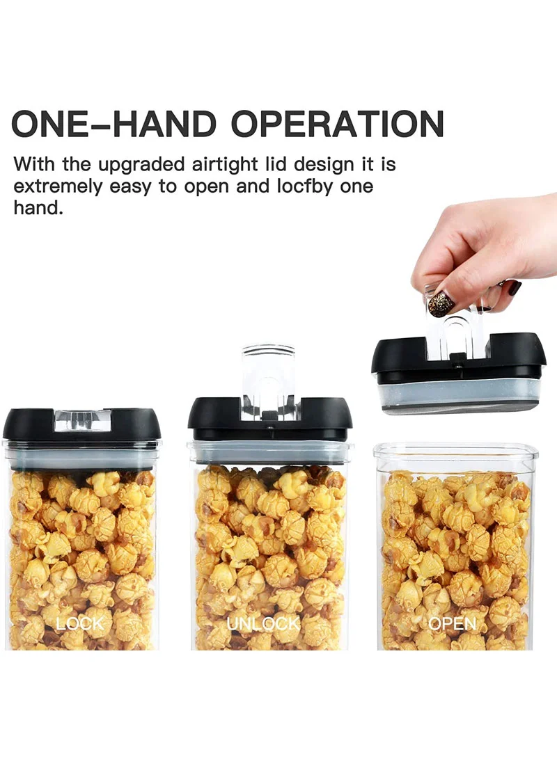 7Pcs Transparent Airtight Food Storage Canisters with Durable Plastic Lids — photo 8