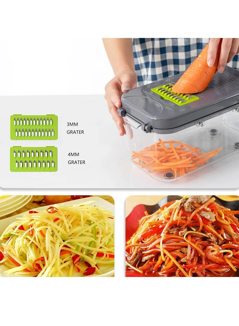 22-in-1 Multifunction Vegetable & Fruit Chopper with Interchangeable Blades β photo 4