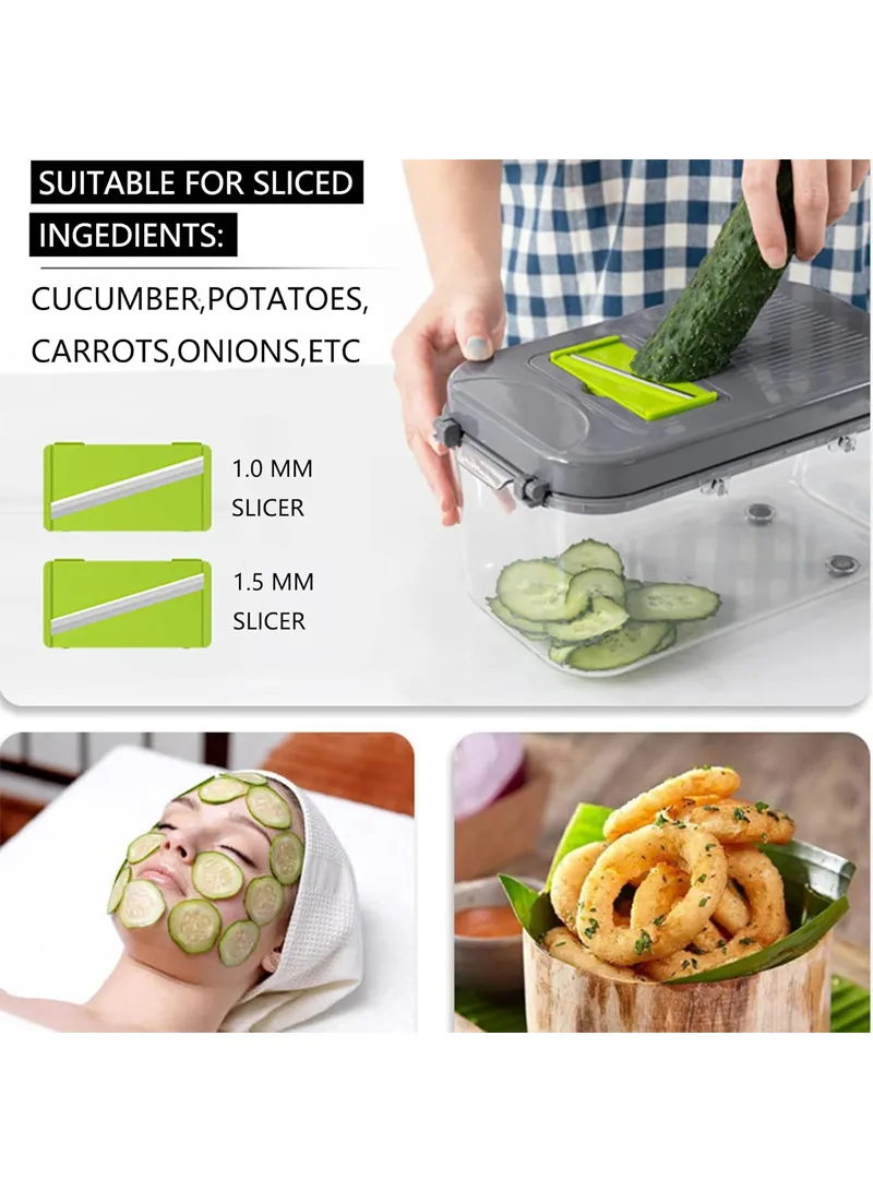 22-in-1 Multifunction Vegetable & Fruit Chopper with Interchangeable Blades — photo 5