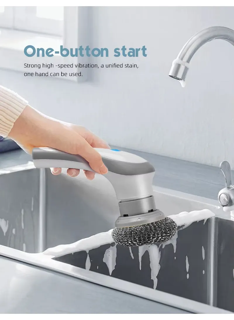 Cordless Electric Cleaning Brush with Multi-Purpose Brush Heads β photo 2