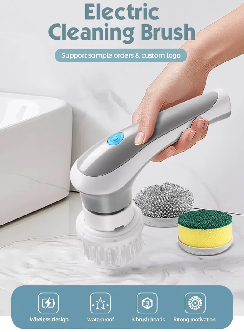 Cordless Electric Cleaning Brush with Multi-Purpose Brush Heads — photo 3