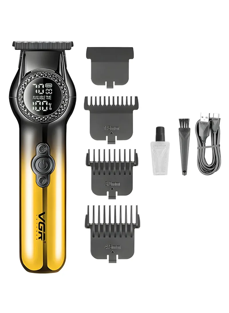 Professional Rechargeable Hair Trimmer, Cordless Hair Trimmer with LED Display & Guiding Comb β photo 2