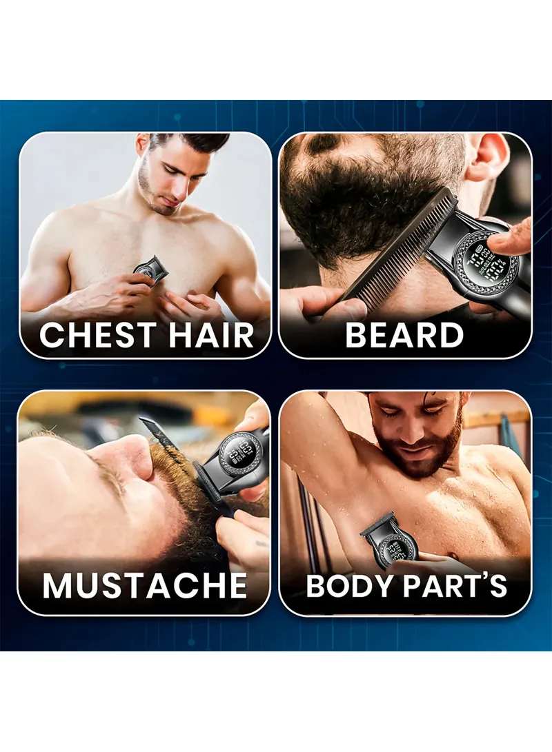Professional Rechargeable Hair Trimmer, Cordless Hair Trimmer with LED Display & Guiding Comb β photo 6
