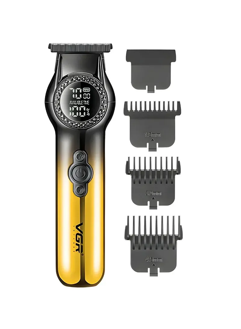 Professional Rechargeable Hair Trimmer, Cordless Hair Trimmer with LED Display & Guiding Comb