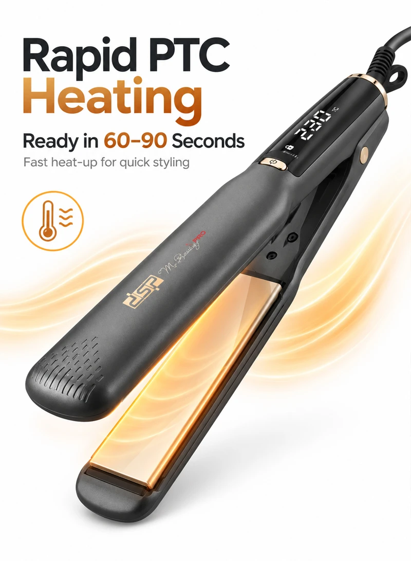 55W Keratin Protect Pro Ceramic Hair Straightener Up to 950°F with LED Display & Fast Heating 1 — photo 4