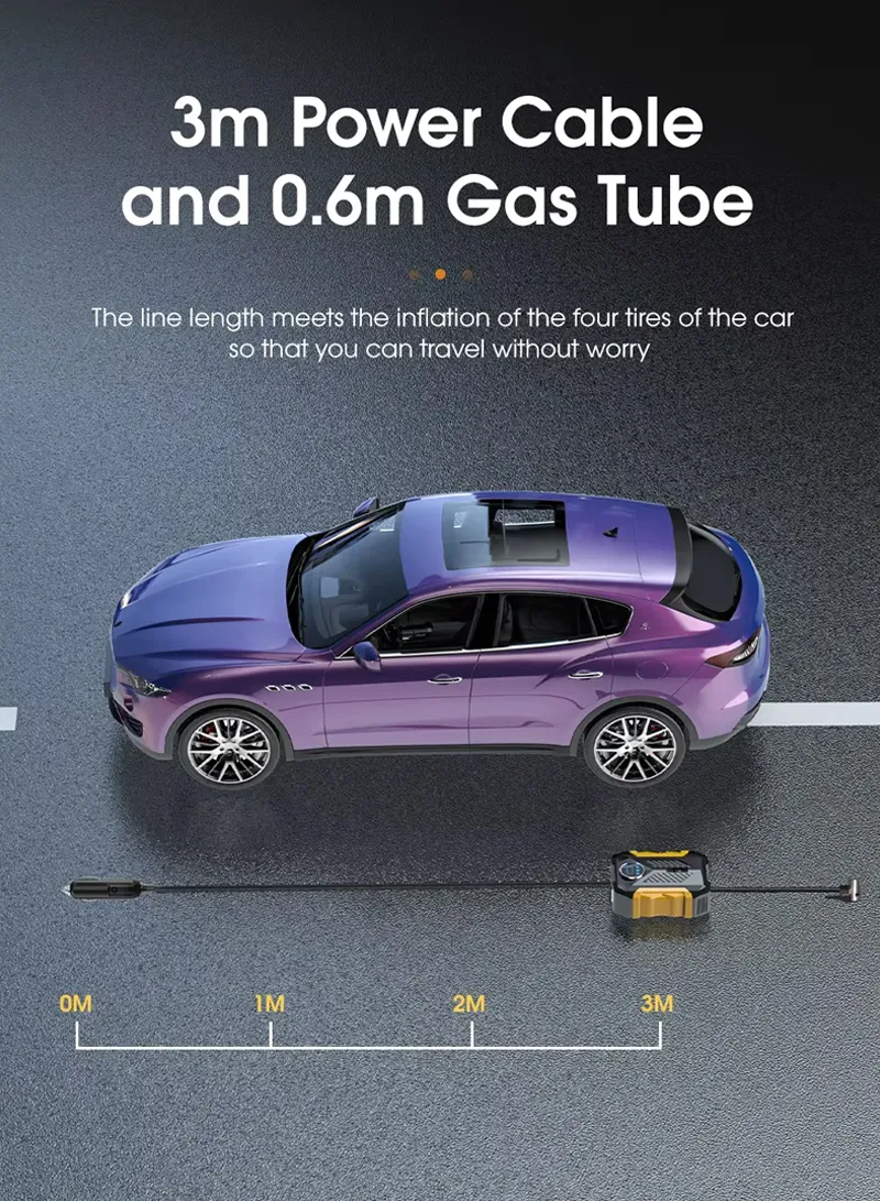12V 150 PSI Portable Digital Tire Inflator, Cigarette Lighter Plug Fast Inflation with Auto Shu — photo 8