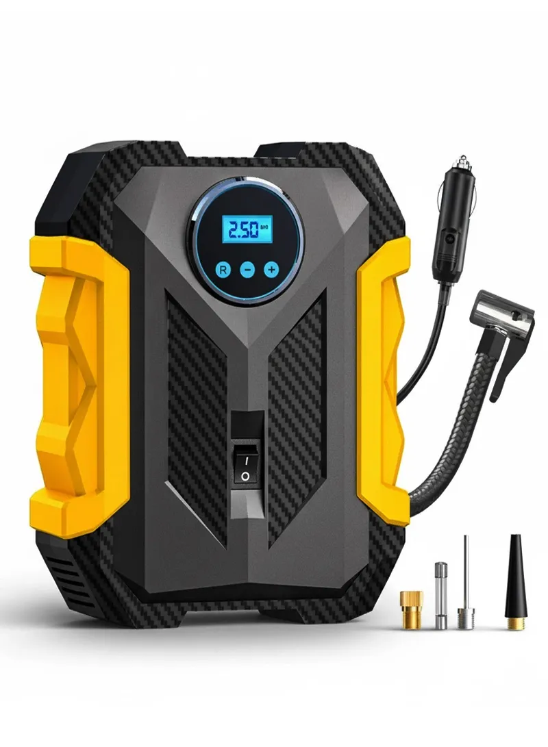12V 150 PSI Portable Digital Tire Inflator, Cigarette Lighter Plug Fast Inflation with Auto Shu