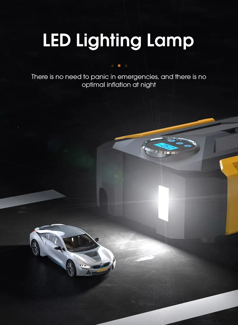 12V 150 PSI Portable Analogue Tire Inflator, Cigarette Lighter Plug Fast Inflation with Auto Sh β photo 7