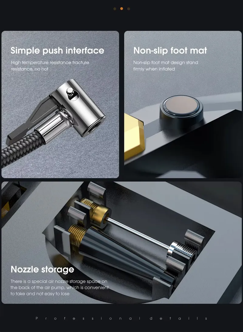 12V 150 PSI Portable Analogue Tire Inflator, Cigarette Lighter Plug Fast Inflation with Auto Sh β photo 9