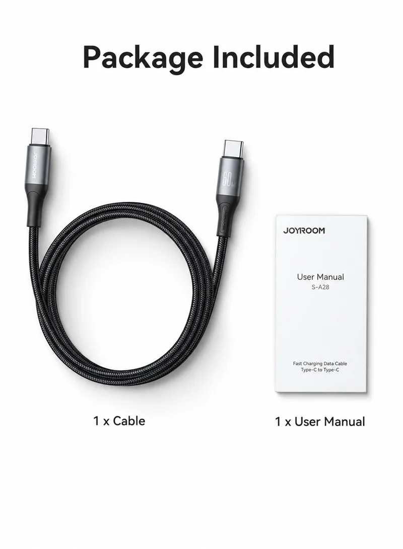 60W 1m Flash Series Fast Charging Data Cable Type-C to Type-C - Black — photo 8