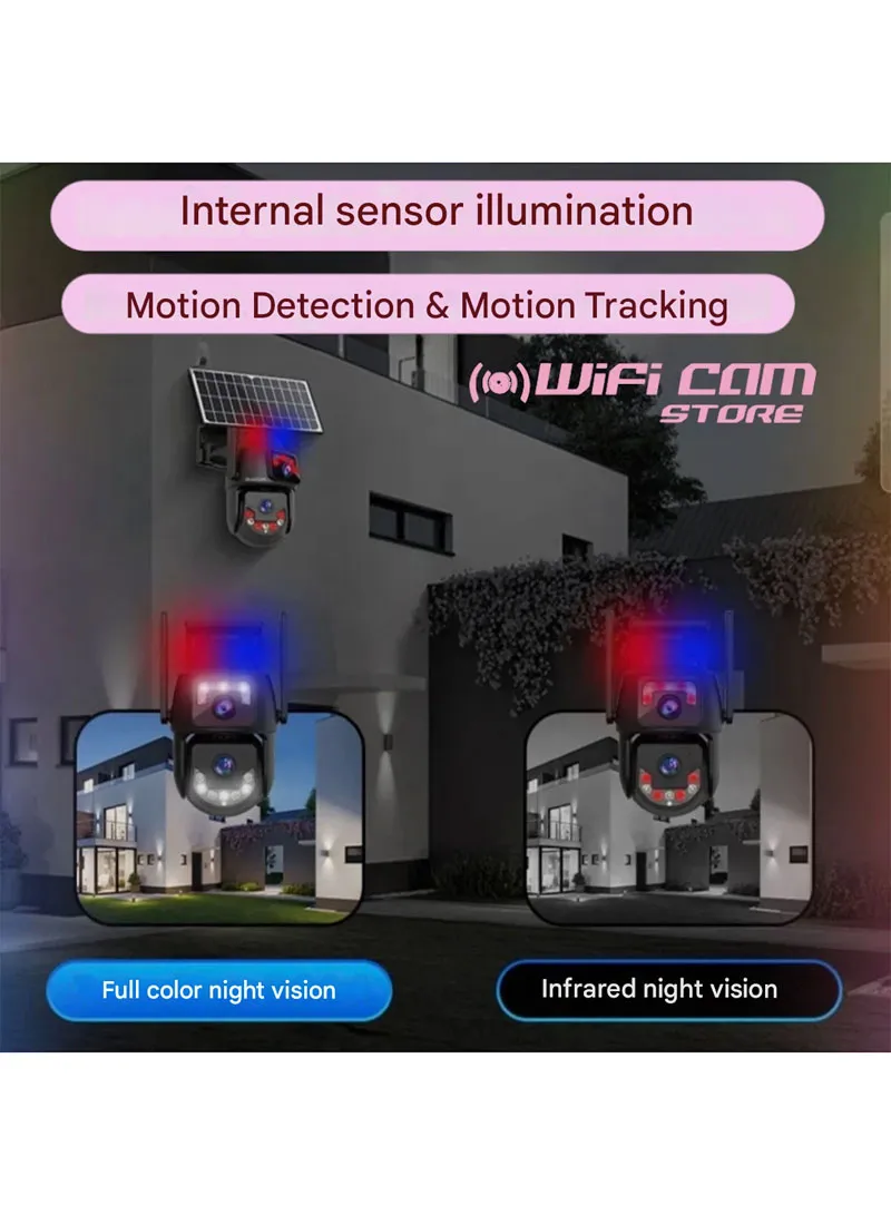 DUAL-LENS DUAL CAMERA Smart Wi-Fi Solar Security PTZ Camera with Full Color Night Vision, AI Hu — photo 2