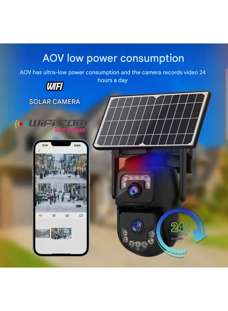 DUAL-LENS DUAL CAMERA Smart Wi-Fi Solar Security PTZ Camera with Full Color Night Vision, AI Hu — photo 4